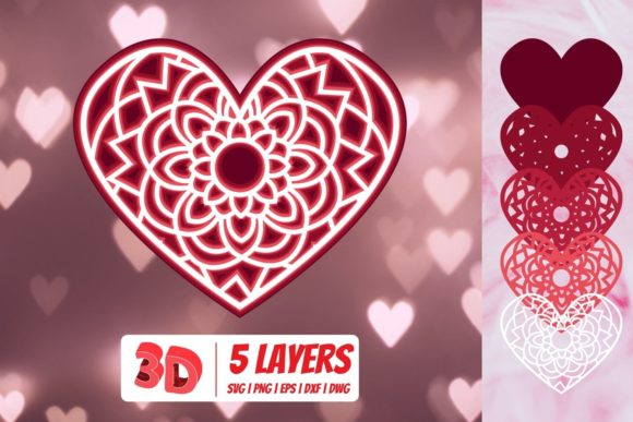 3D Valentines Heart: A Designer's Review for Graphics and Crafts
