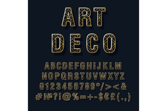 Art Deco Vintage 3d Vector Alphabet Set Review
