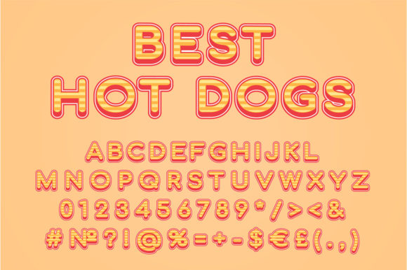 Best Hot Dogs Header Vintage Alphabet Graphics and Print Templates Review