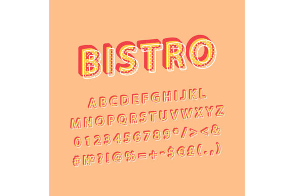 Bistro Vintage 3d Vector Alphabet Set Review