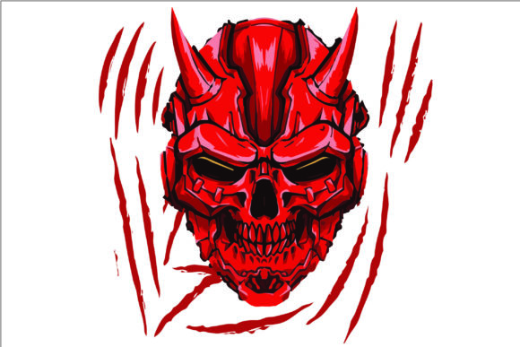 Bloody Skull 3d Design Graphics and Print Templates