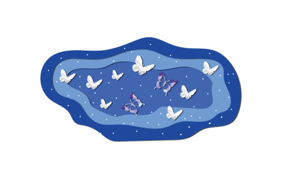 Butterfly Papercut 3d Design: Graphics and Crafts for Local Branding