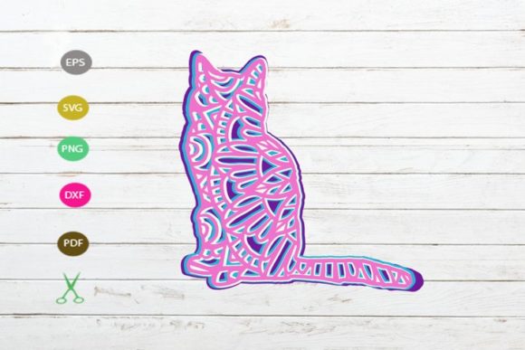 Cat 3D Cut File: A Designer's Take on Graphics for Crafts