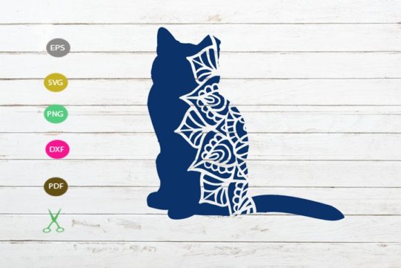 Cat 3D Mandala Cut File for Graphics and Crafts