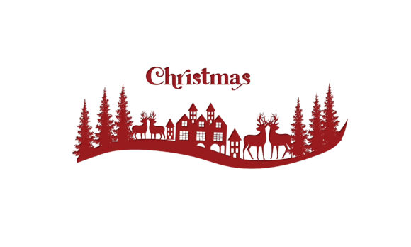 Deer Christmas Paper Cut 3d Design: Graphics for Crafts