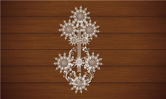 Guitar Papercut 3d Art Design for Graphics and Crafts