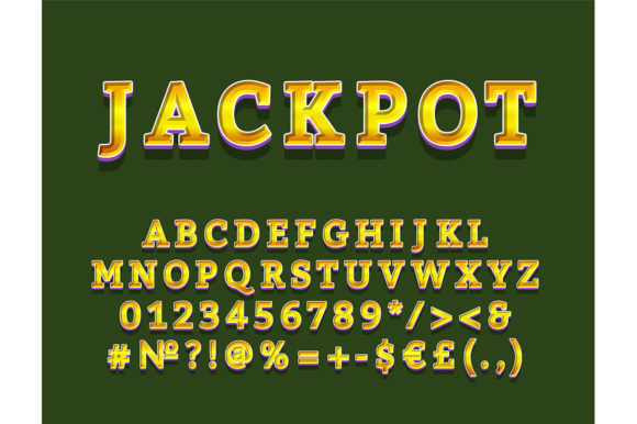 Jackpot Header Vintage Alphabet Set Graphics and Print Templates