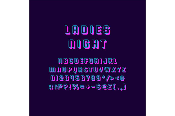Ladies Night Vintage Vector Alphabet Set Graphics and Print Templates Review