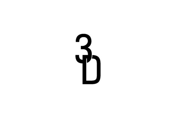 Letter 3 and D for 3D Logo Design Unique Graphics and Logos