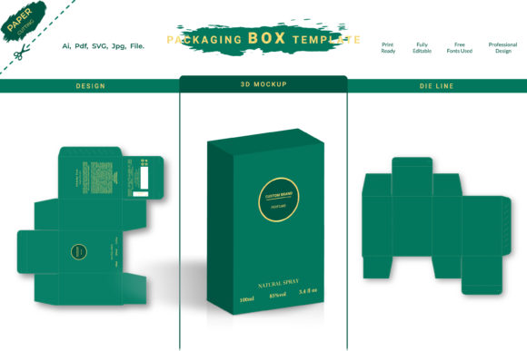 Luxury Packaging Box Design 3D Template Graphics Boxes Amp