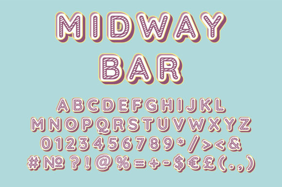 Midway Bar Header Vintage Alphabet Set: Graphics and Print Templates Review
