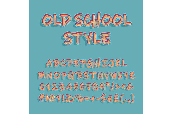 Nostalgic Style Header Alphabet Set: Graphics and Print Templates for Crafters