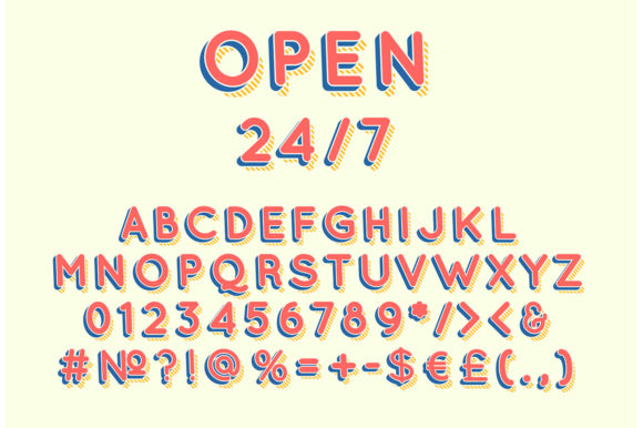 Open 24 7 Header Vintage Alphabet Set: Graphics and Print Templates Review