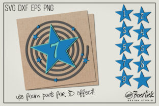 Party Star Card Making Graphics for Crafts