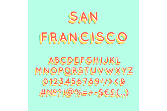 San Francisco Vintage 3d Vector Alphabet Review