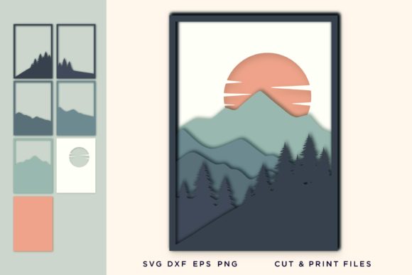 Wall Art 3D, Layered Mountain Svg: A Graphics Review