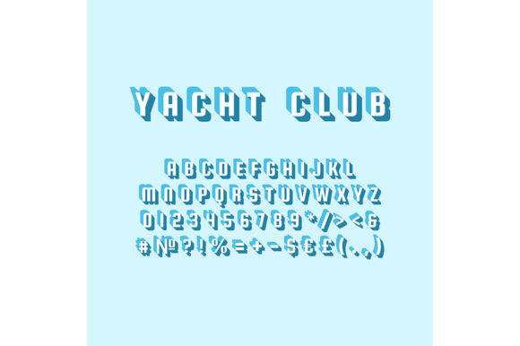 Yacht Club Vintage 3d Vector Alphabet Review